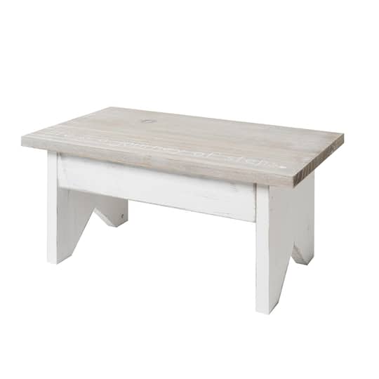 American Art Décor Addie Joy Step Up Decorative Wooden Stool